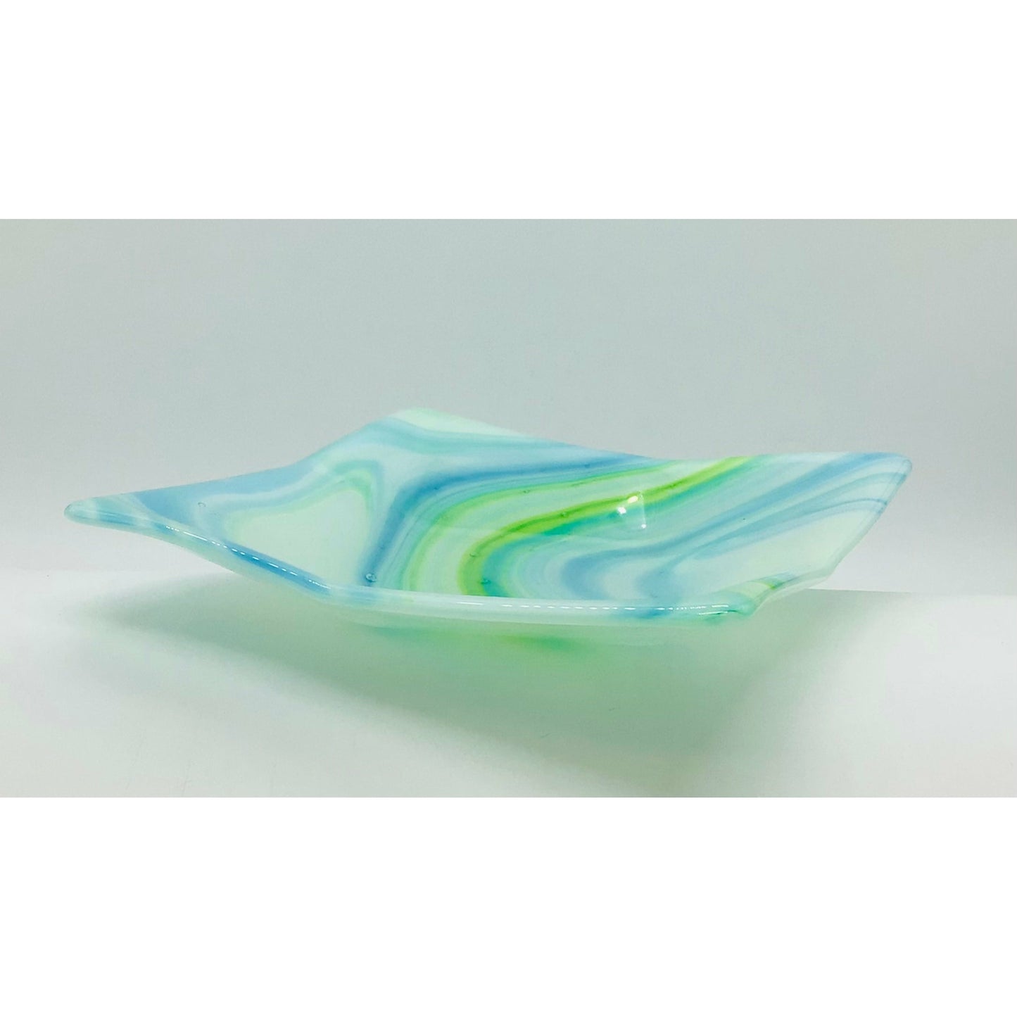 Blue & Green Swirls Dish