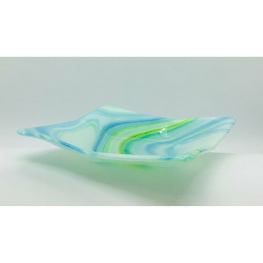 Blue & Green Swirls Dish