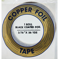 Edco 3/16" x 36 yards black coated foil tape