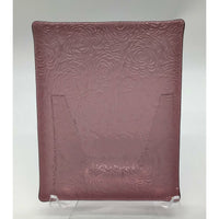 Fused Glass Textured Tile - 5" x 6 1/2" Roses in Pale Purple
