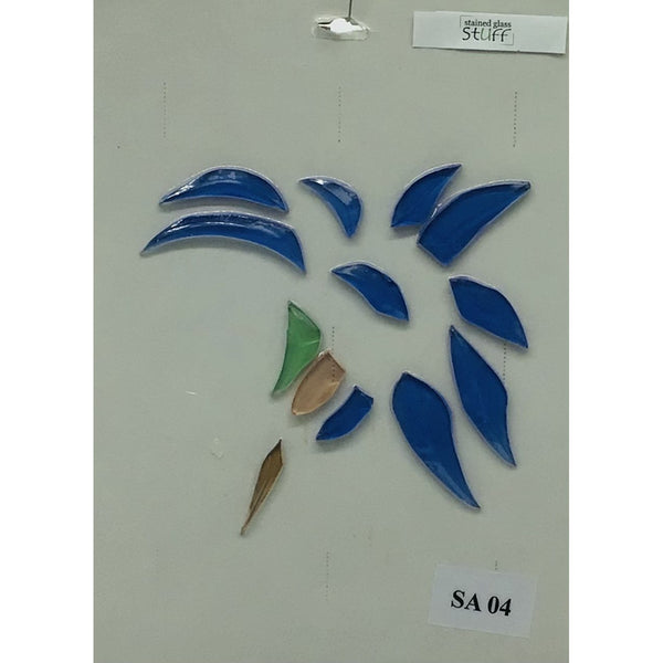 Hummingbird Bevel Cluster, blue - SA 04