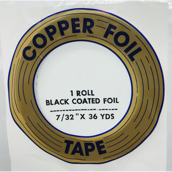 Edco 7/32" x 36 yards black coated foil tape