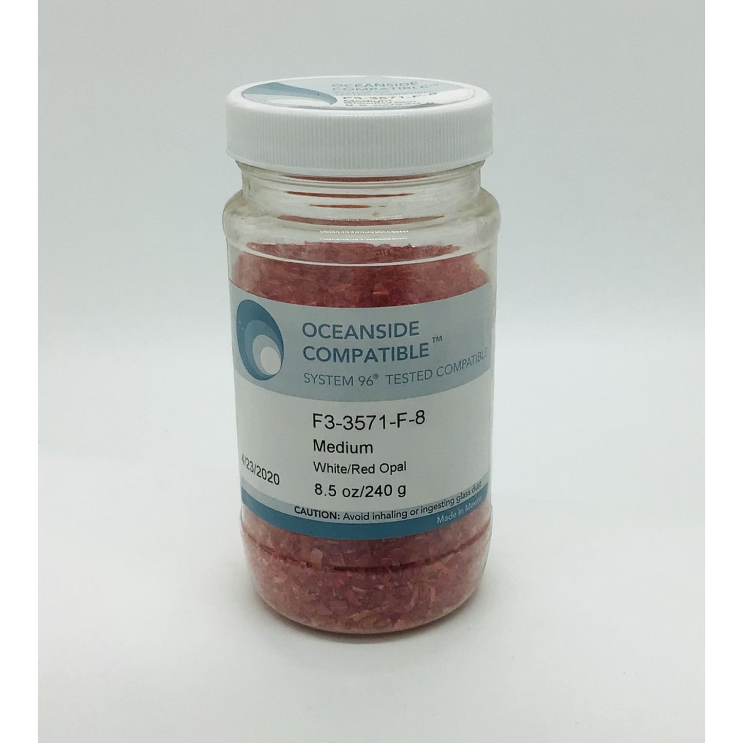Frit, White/Red Opal, 3571-96-8