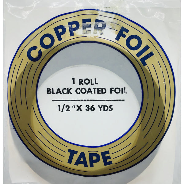 Edco 1/2" x 36 yards black coated foil tape