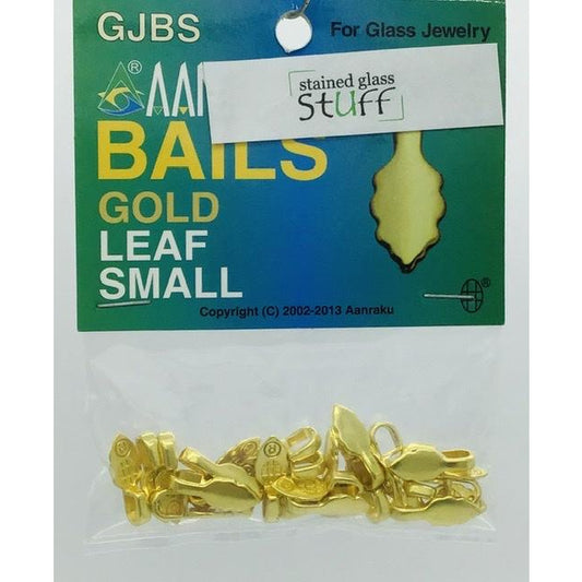 Bails, Gold Leaf Small, 25 pcs