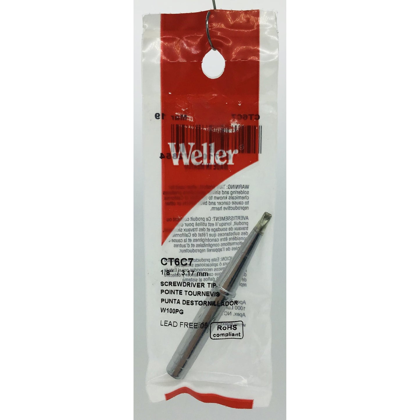 Weller Iron Chisel Tip, 1/8" (700 degree)